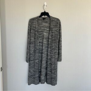 Talbots Marbled Grey Longline Cardigan Size Small Petite